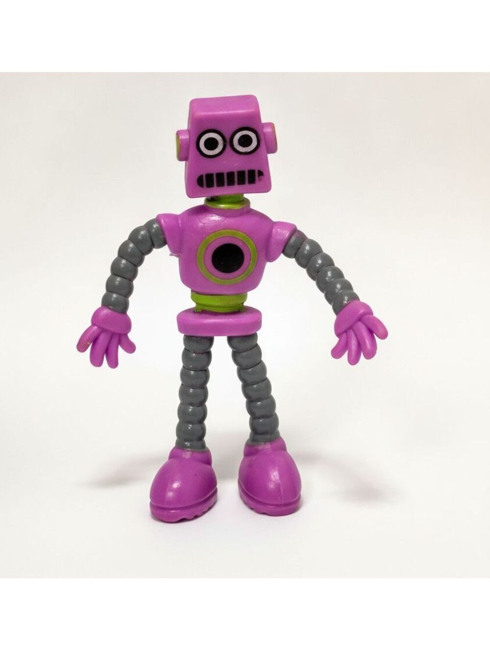 ArtCreativity Bendable Robot Action Figure Poseable Toy Segmented Grey Arms GUC